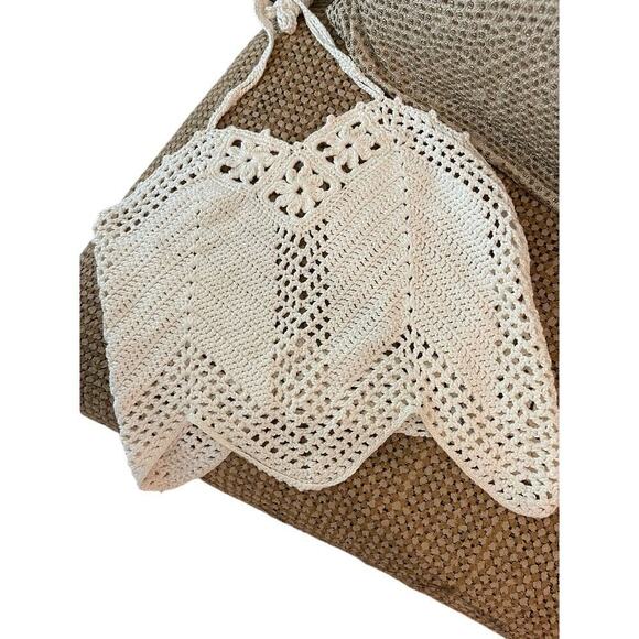 Tops hand crochet crop camisole see through inserts med - Picture 3 of 4